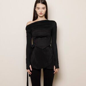 Off the shoulder black top